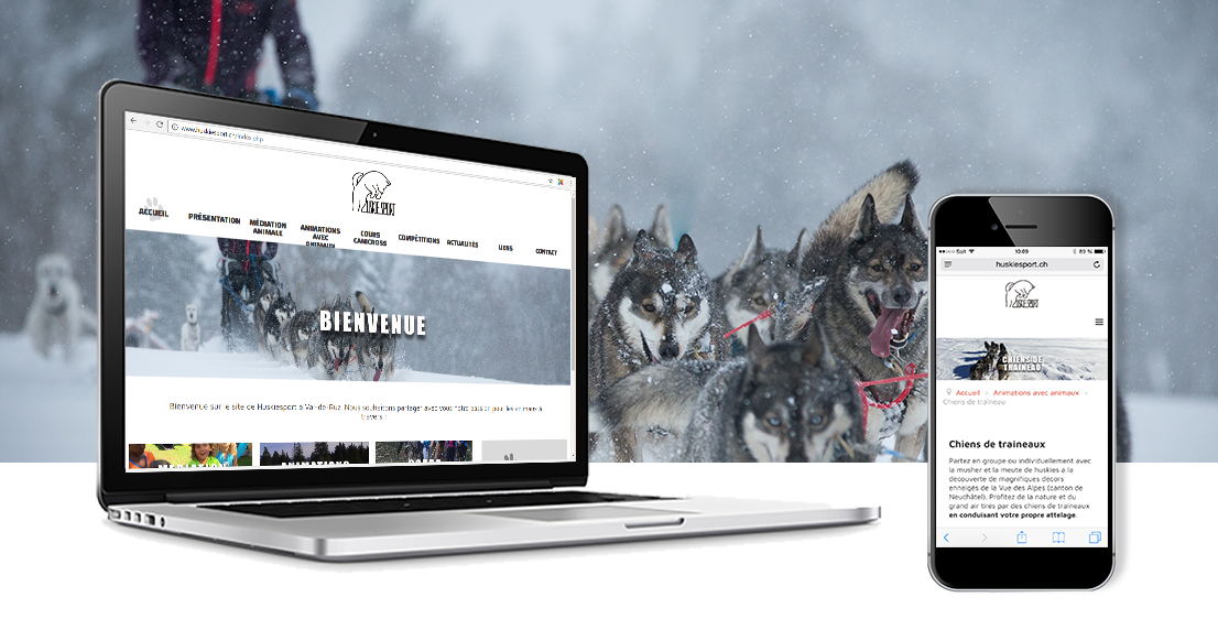 huskiesport realisation web4com et les ateliers web